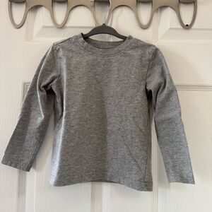 🦛 Primary Heather Gray Long Sleeve Tee - 2T